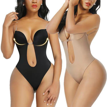Backless bra shapewear bodysuit
